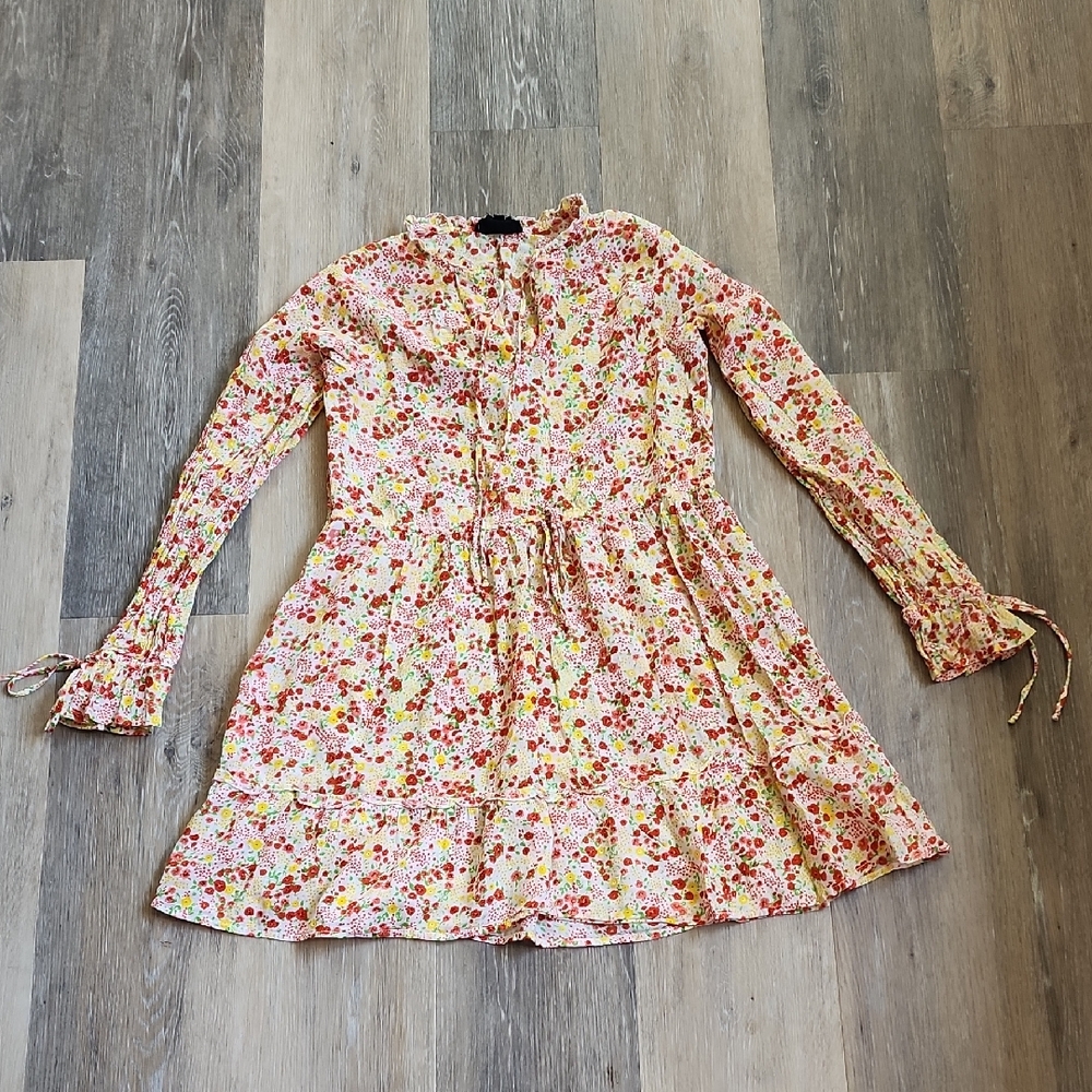 ASOS Floral Mini Dress - Pink and Green